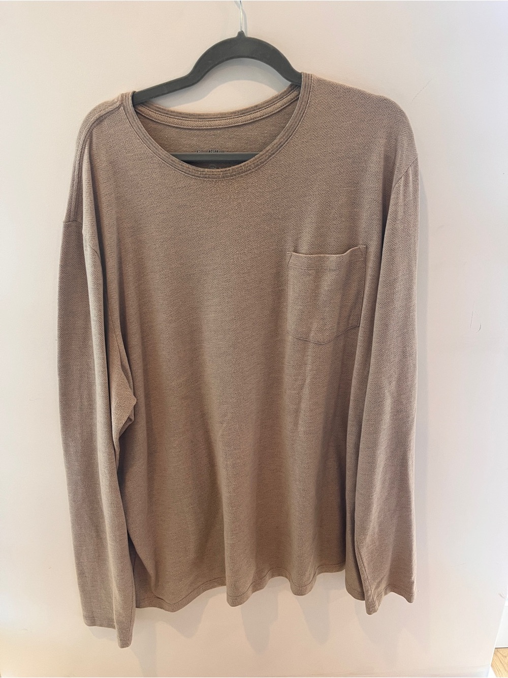 Goodfellow & Co Long Sleeve Pocket Tee - Taupe Brown